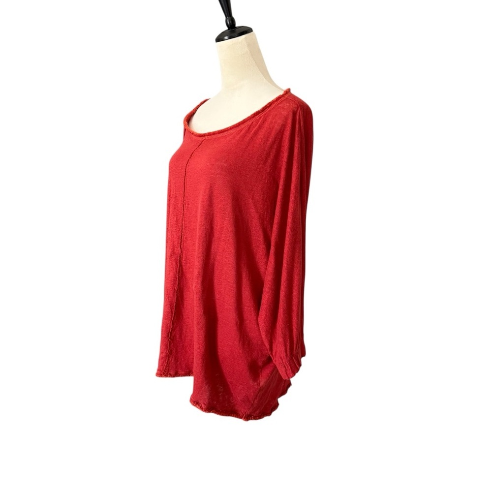 Sundance  Ariane 100% Linen Long Line Dolman Sleeve Tunic Top Size‎ Medium - Picture 4 of 11